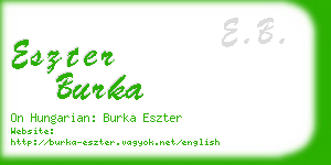 eszter burka business card